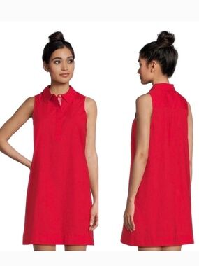 Vineyard Vines Red Sleeveless Dress Size L